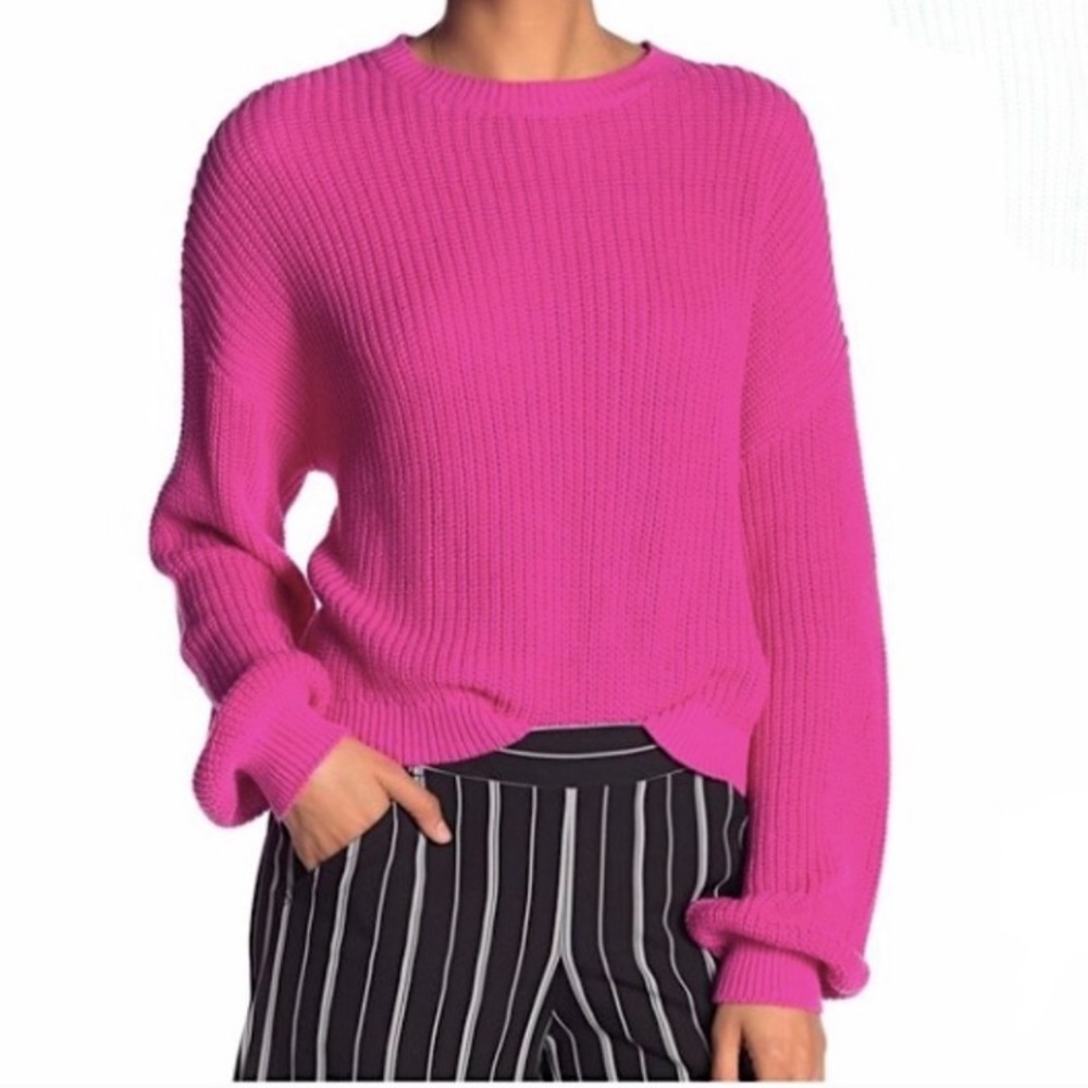 Abound Knit Souchy Ribbed Crew Neck Sweater